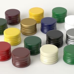 Tapones de colores para botellas de aceite de oliva