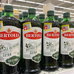 etiquetas de aceite de oliva virgen extra en Alemania