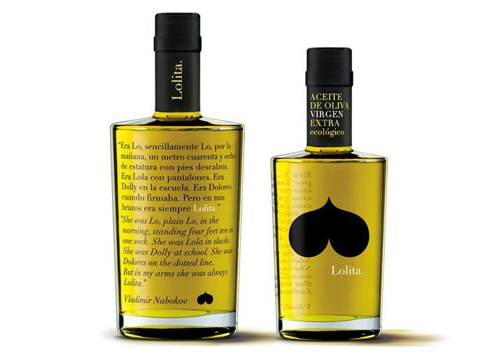 Botella de aceite de oliva de diseño original