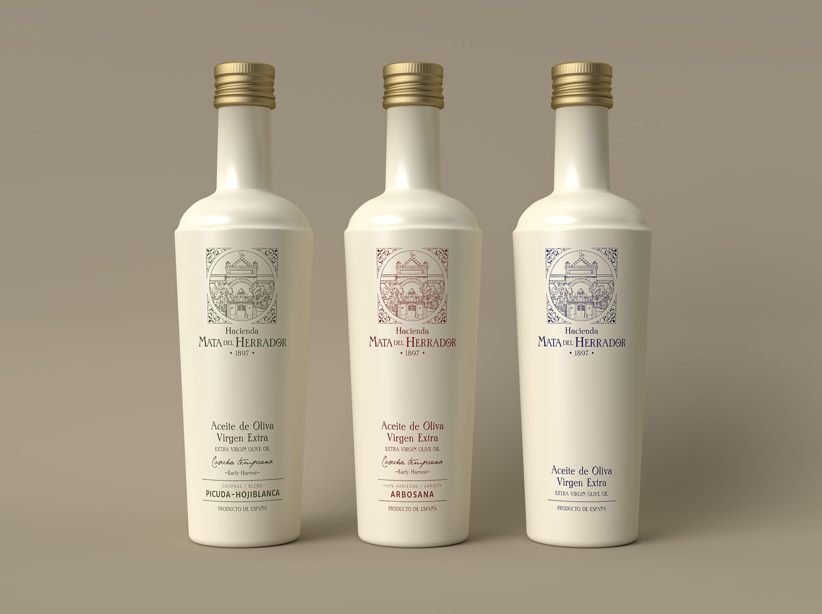botellas de aceite de oliva Mata del Herrador