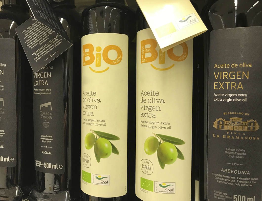 etiquetas de aceite de oliva con certificación ecológica