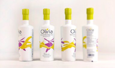 Diseño de serigrafía sobre botella de vidrio